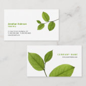 Le vert laisse le carte de visite (Devant / Derrière)