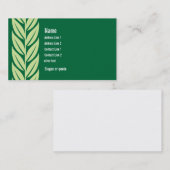 Le vert laisse le carte de visite (Devant / Derrière)