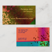 Le vert repère le carte de visite (Devant / Derrière)