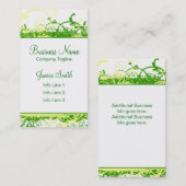 Le vert tourbillonne modèle de carte de visite (Devant / Derrière)