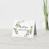 Le vert tropical laisse le carte de remerciements (Devant)