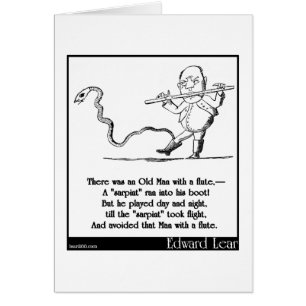 Le vieil homme d'Edward Lear avec une cannelure