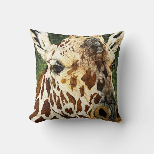 Le vieux célibataire - coussin de girafe (Recto)