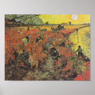 Le vignoble rouge de Van Gogh - Poster