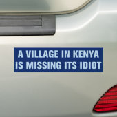 Le village au Kenya manque son autocollant d'idiot (En voiture)