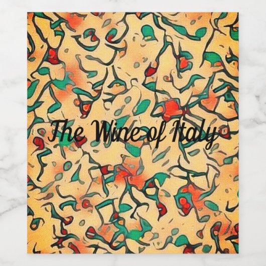 Le vin d'Italie Étiquette (Étiquettes simples)