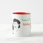 Le vin drôle est ma tasse de Noël d'esprit de (Centre)