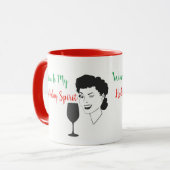 Le vin drôle est ma tasse de Noël d'esprit de (Devant gauche)