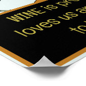 Le vin est la preuve que Dieu nous aime, Poster (Coin)