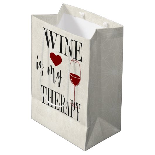 Le Vin Est Mon Sac Cadeau Thérapeutique (Devant Angle)
