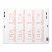 Le vin mariage privilégie le corail étiquette pers (Feuille entière)