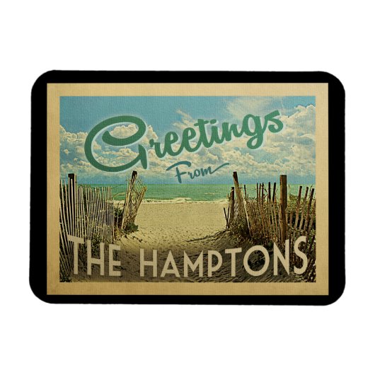 Le Vintage voyage Hamptons Magnet Beach (Horizontal)