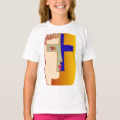 Le Visage Dans Un T-Shirt De Filles De Croix (Devant)