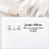 Le visage de chat endormi de Kawaii Étiquettes de (En situation)