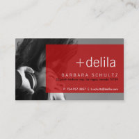 Le visage de Delila [rouge] Cartes de visite
