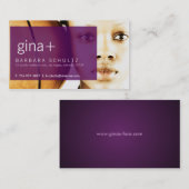 Le visage de Gina [violet] Cartes de visite (Devant / Derrière)
