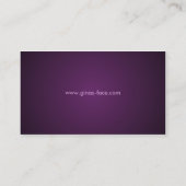 Le visage de Gina [violet] Cartes de visite (Dos)