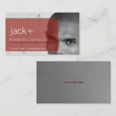 Le visage de Jack [rouge] Cartes de visite (Devant / Derrière)