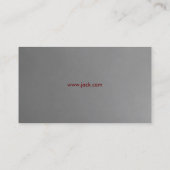 Le visage de Jack [rouge] Cartes de visite (Dos)