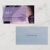 Le visage de Jaz [violet] Cartes de visite (Devant / Derrière)