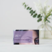 Le visage de Jaz [violet] Cartes de visite (Debout devant)