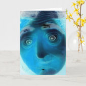 Le visage de la carte de voeux de crainte, me (Fleur jaune)