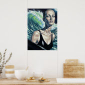 LE VISAGE DE LA VAGUE (Het gezicht van de golf) Poster (Keuken)