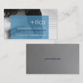 Le visage de Rico [bleu] Cartes de visite (Devant / Derrière)
