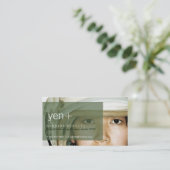 Le visage de Yen [vert] Cartes de visite (Debout devant)