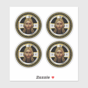 Le Visage Du Sticker D'Icône Noire Orthodoxe Du Ch