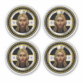 Le Visage Du Sticker D'Icône Noire Orthodoxe Du Ch (Devant)