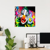 Le visage d'une affiche de clown (Bureau à domicile)