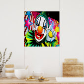Le visage d'une affiche de clown (Cuisine)