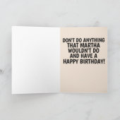 LE VISAGE FUNNY VA CRAZY RETRO CARTE D'ANNIVERSAIR (Intérieur)