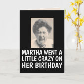 LE VISAGE FUNNY VA CRAZY RETRO CARTE D'ANNIVERSAIR (Fleur jaune)