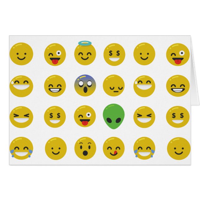Le visage heureux d'Emoji (Devant horizontal)