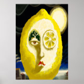 Le visage jaune citron | AI Art Poster (Devant)