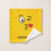 Le visage Jetant un baiser (Gant de toilette)