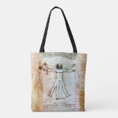 LE VITRUVIAN MAN Antique Parchment Sac fourre-tout (Dos)