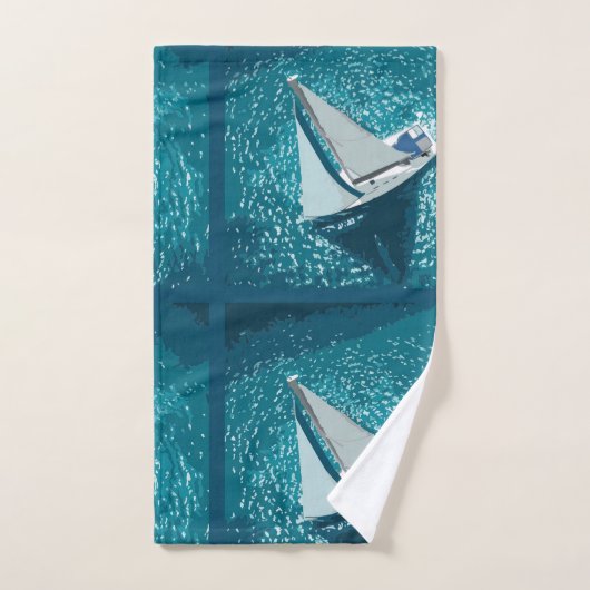 Le voilier  (Serviette à main)