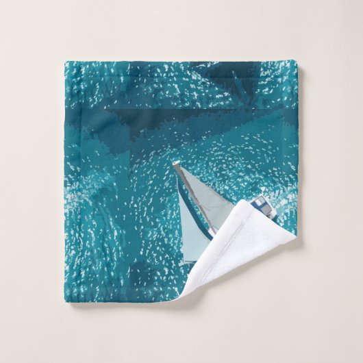 Le voilier  (Gant de toilette)