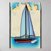 Le voilier | AI Art Poster (Devant)