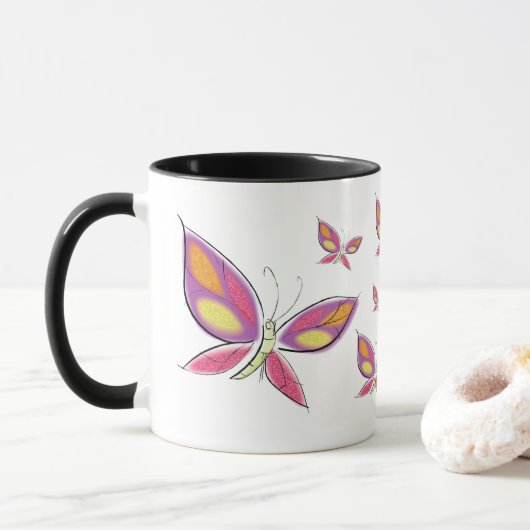 Le vol de la Mug de Café Flutterby (Avec donut)