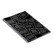 Le volleyball cite le carnet en noir et blanc (Côté Droit)