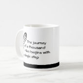 Le voyage commence café / thé Mug (Devant gauche)