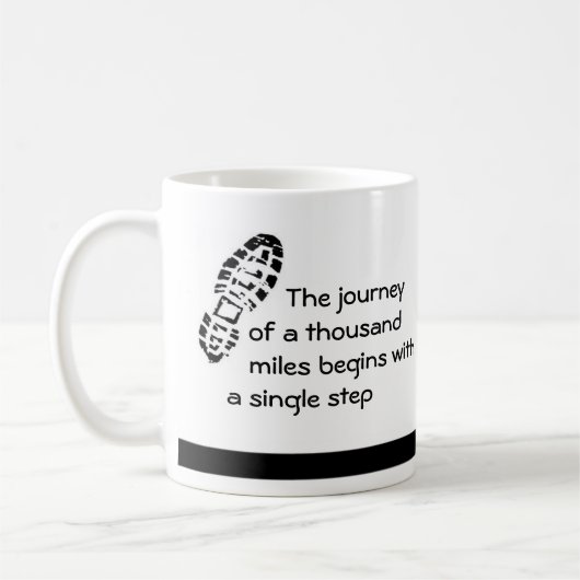 Le voyage commence café / thé Mug (Gauche)