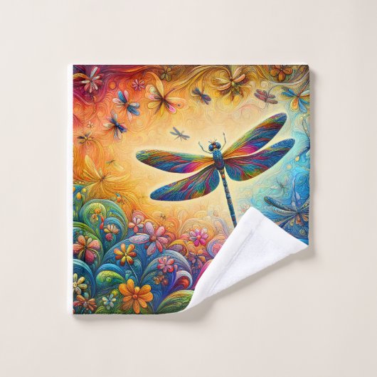 Le voyage de la libellule (Gant de toilette)