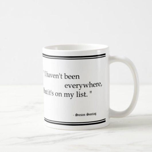 Le voyage de Susan Sontag cite la tasse (Droite)