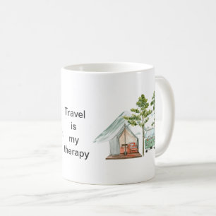 Le voyage est ma thérapie, la tasse pour un voyage