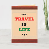 Le voyage est une carte de voeux pour la vie (Devant)